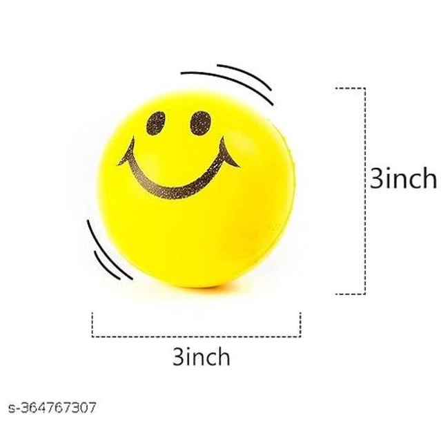 Rubber Squeeze Ball for Kids (Yellow, Pack of 4)