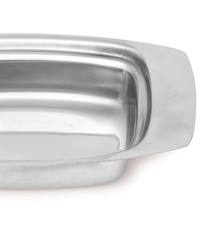 Dynore Butter dish Stainless Steel Serving Bowl 250 ml Silver ( Set of 1 )