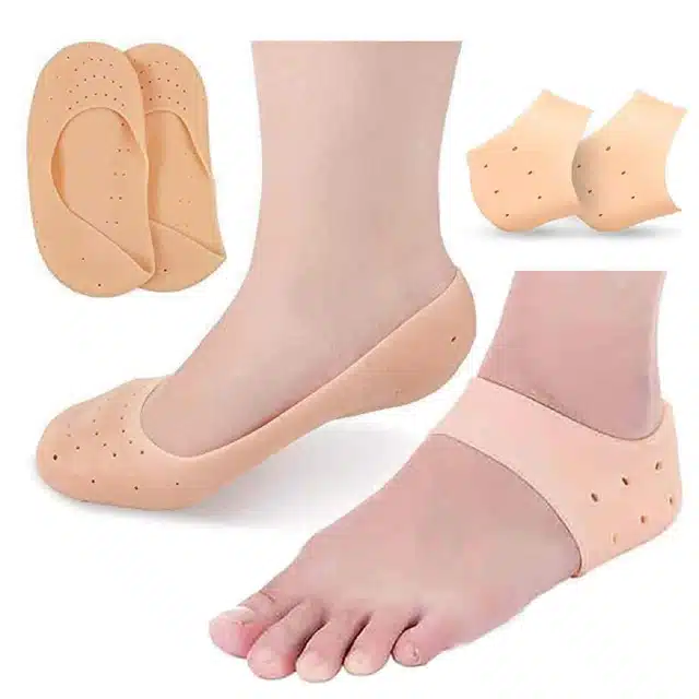 Silicone Gel Heel Socks with Pad (Assorted, Set of 2)