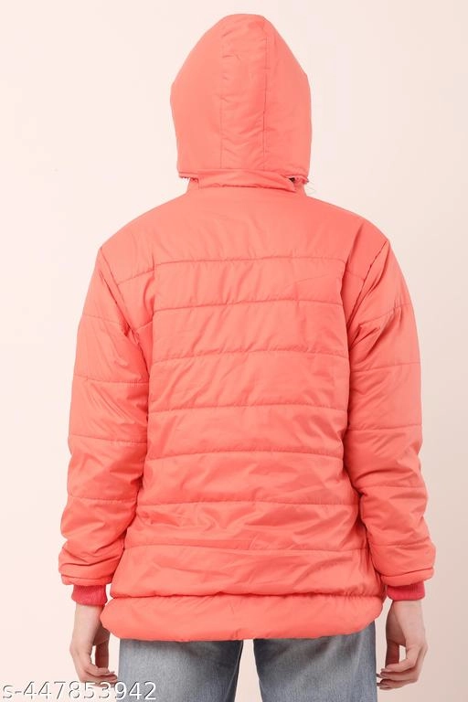 Nylon Jacket for Women (Peach, L)