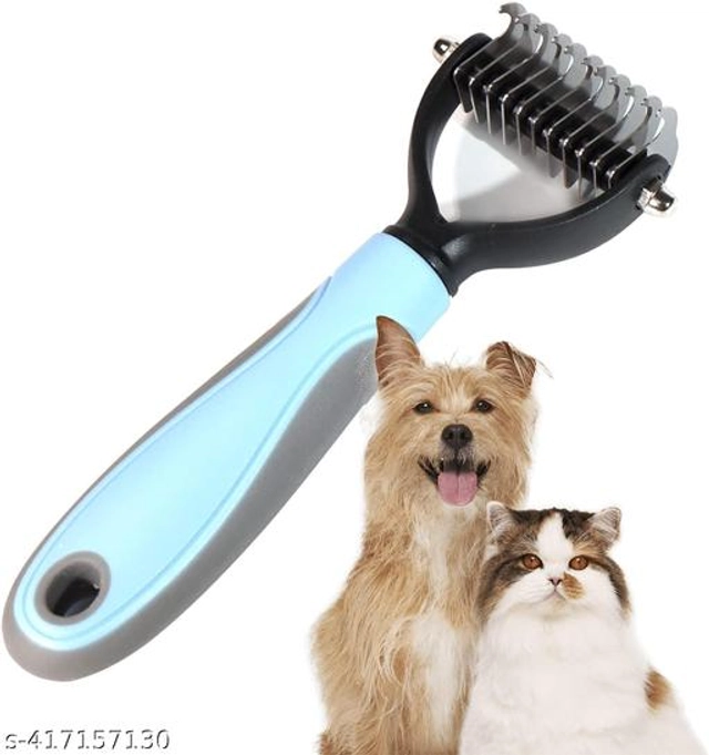 Hair Shedding Brush for Pet (Sky Blue & Black)