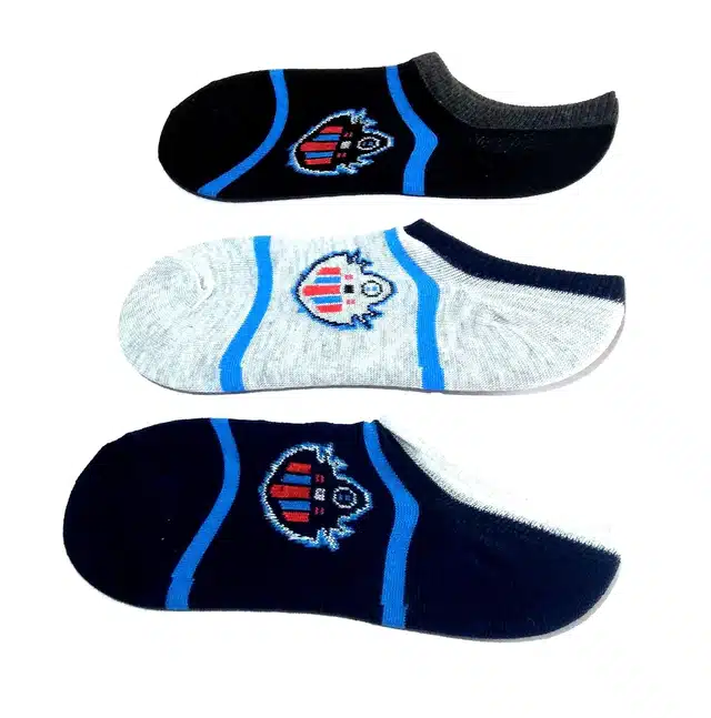 Loafer Socks for Men & Women (Multicolor, Set of 3)