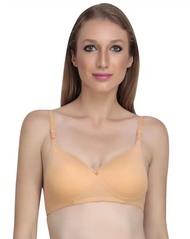 Non-wired Bra for Women (Brown, 32)