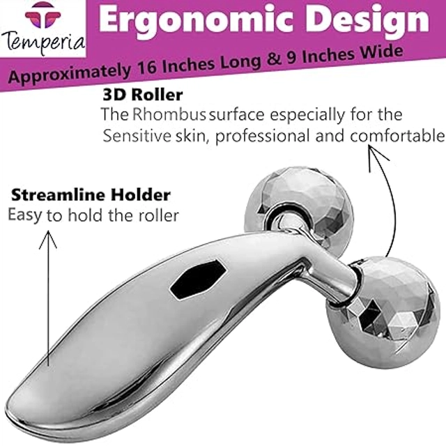 Stainless Steel 3D Y Shaped Facial Massage Roller