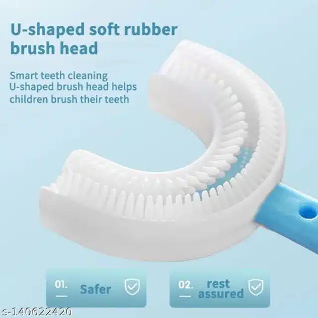 Silicone U Shaped Toothbrush for Kids (Assorted)
