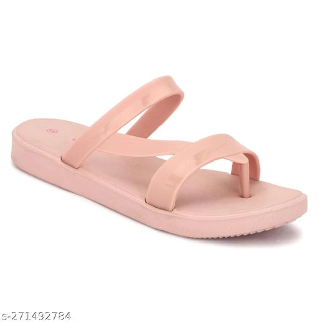 Flats for Women (Peach, 4)