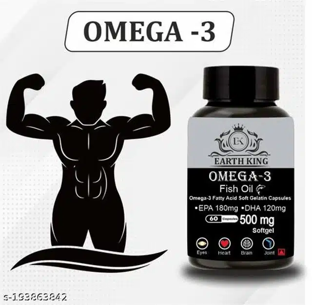 Earth King 60 Pcs Omega3 Fish Oil Capsule