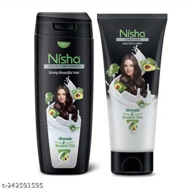 Nisha Avocado & Brahmi Oil Shampoo (180 ml) with Conditioner (180 ml) (Set of 2)