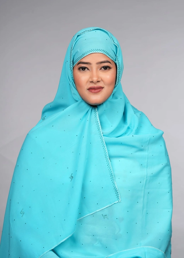 Chiffon HIjab for Women (Sky Blue, Free Size)