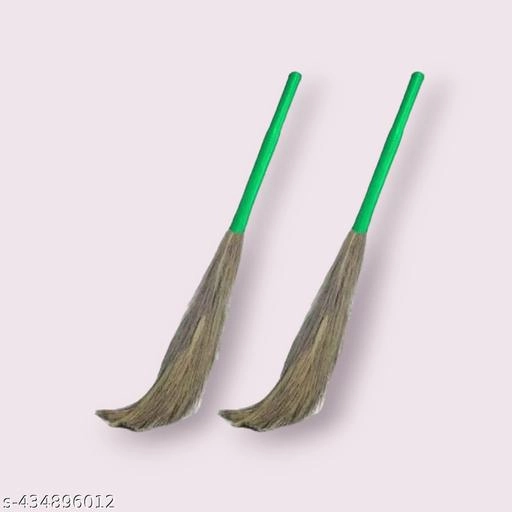 Laxmi Grass Broom (Multicolor, Pack of 2)