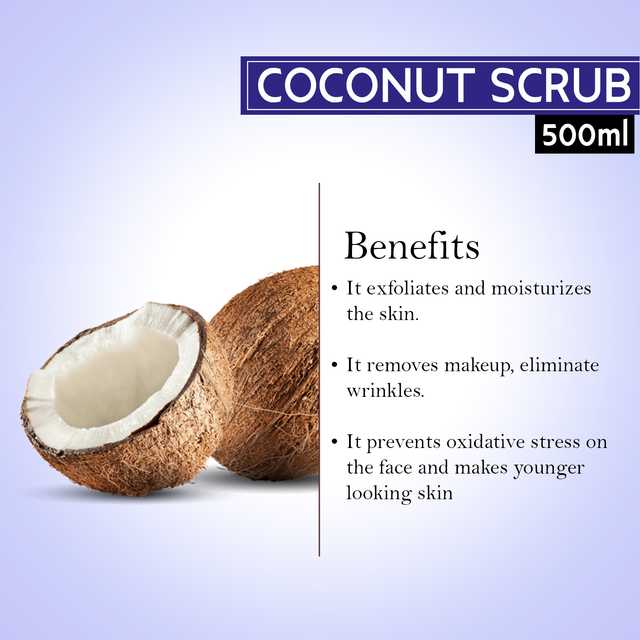 Pink Root Coconut Scrub For Soft, Clean & Healthy Skin Suits All Skin Types (Pack Of 1, 500 g) (MI-171)