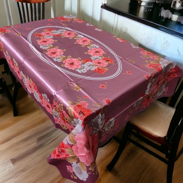 PVC Printed Table Cover (Multicolor, 40x60 inches)