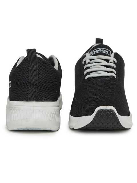 Footox Stylish Mens Casual Shoes (Black & Grey, 7) (F-1147)
