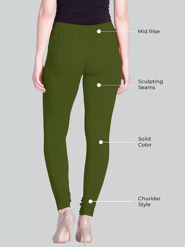 Skinny Fit Leggings for Women (Dark Green)