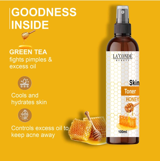 Combo of LaConde Green Tea & Honey Skin Toner Spray (100 ml, Pack of 2)