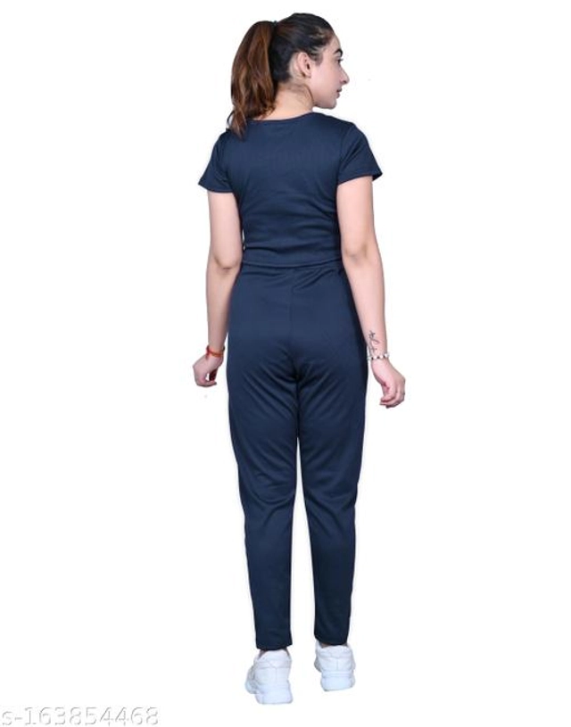 Polycotton Tracksuit for Women (Navy Blue, S)