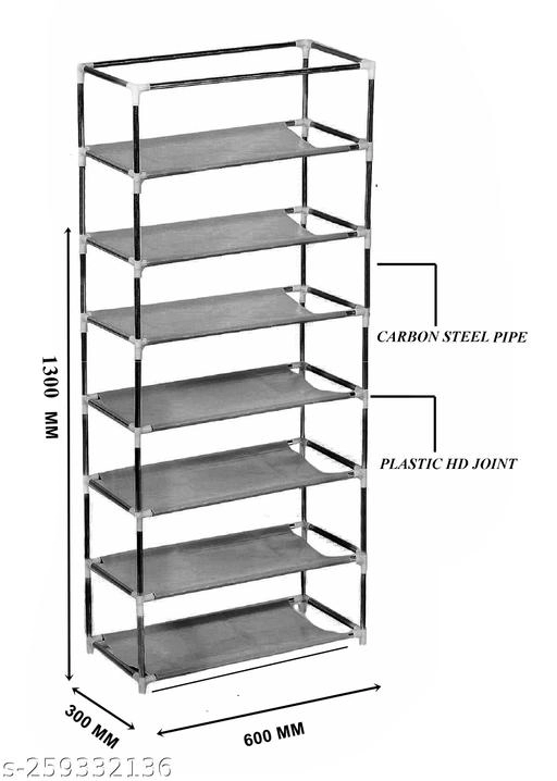 Metal 7 Layer Collapsible Multipurpose Rack (Pink)