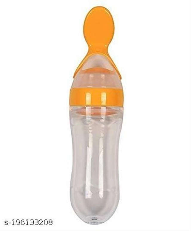 Silicone Food Feeder Bottle for Baby (Multicolor, 90 ml)