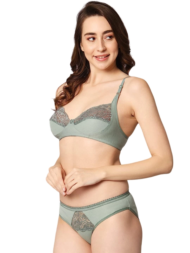 Cotton Non Padded Lingerie Set for Women (Multicolor, 30) (Pack of 2)