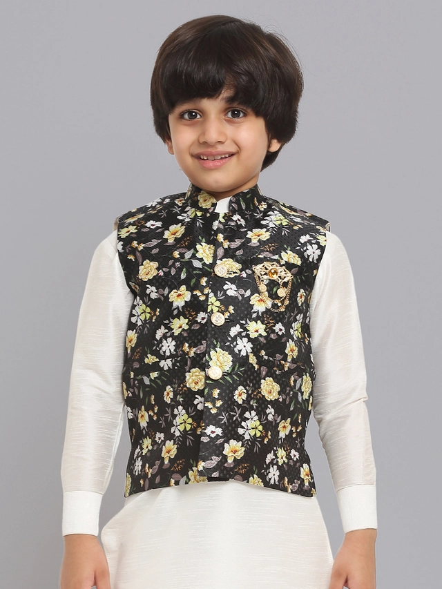 Jacquard Printed Jacket for Boys (Multicolor, 1-2 Years)