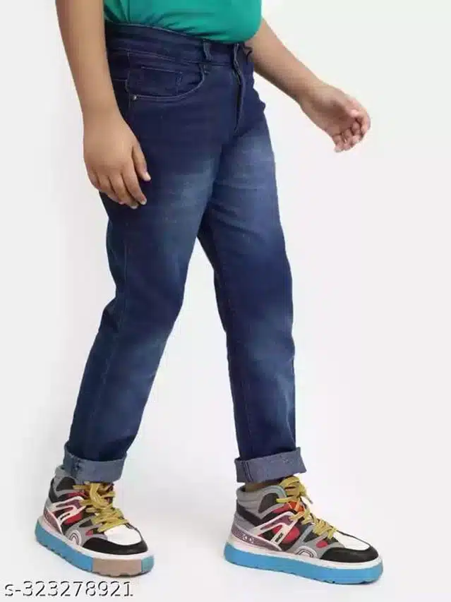 Denim Jeans for Boys (Blue, 8-9 Years)