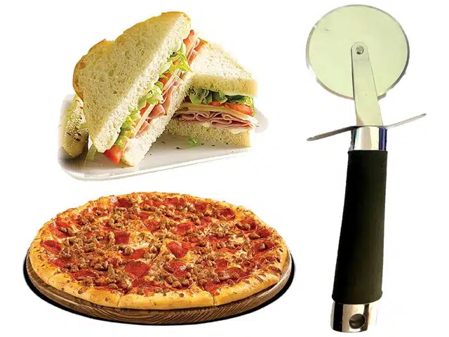 Stainless Steel Non-Slip Pizza Cutter (Multicolor)