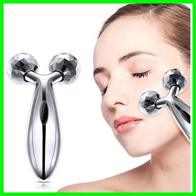 3D Face Massage Roller (Silver)