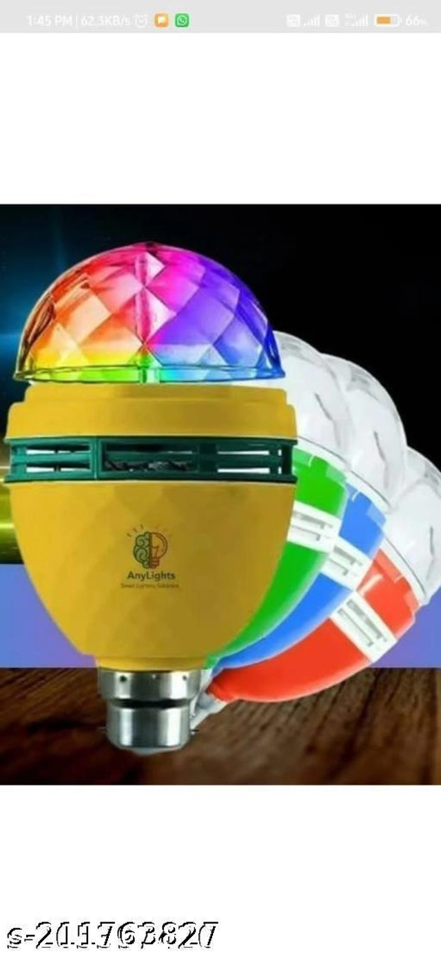 LED Crystal 360 Degree Rotating Bulb (Multicolor)