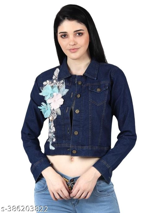 Denim Jacket for Women (Blue, S)