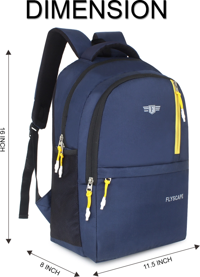 Polyester Laptop Backpack for Men & Women (Navy Blue, 29 L)