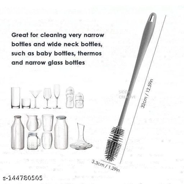 Plastic Bottle Cleaning Brush (Grey)