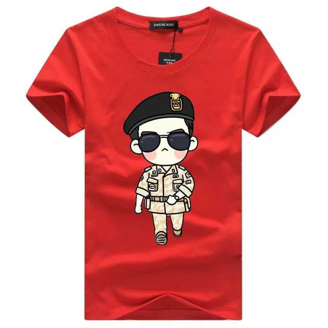 The Lugai Fashion Cotton T- shirt (Red, L) (Pack of 1) (D2406)