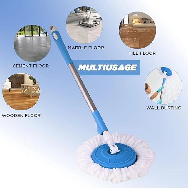 Metal 360 Degree Spin Mop (Blue)