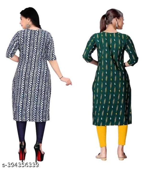 Crepe Kurtis for Women (Multicolor, S) (Pack of 2)