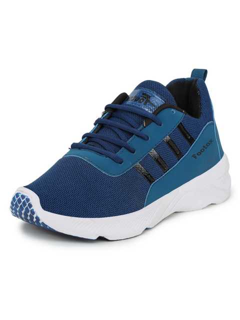 Footox Casual Men Casual Shoes (Teal Blue, 12) (FF-47)
