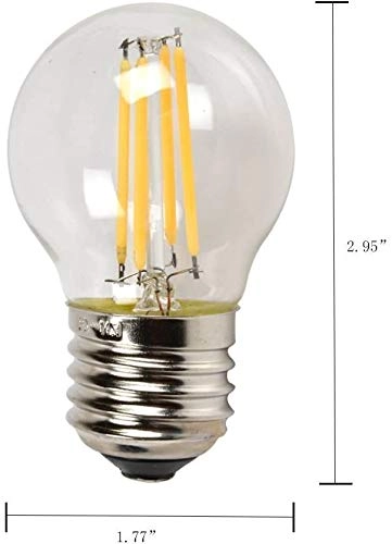 Immutable Tungsten Filament G45 4W LED Bulb (Warm White, Pack of 2)