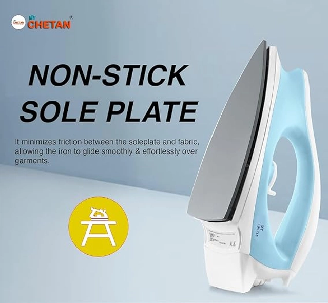 My Chetan Non Stick Dry Iron (Blue, 750 W)