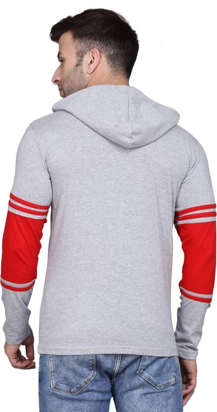 Hooded T-shirt for Men (Multicolor, XL