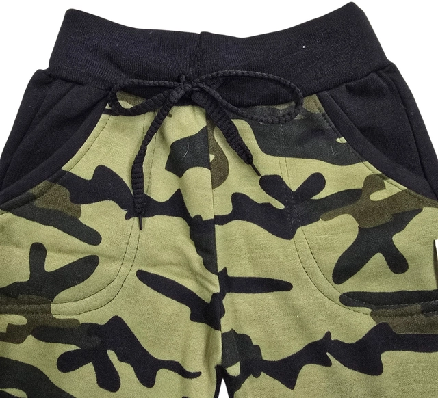 Woolen Printed Winter Trackpants for Boys (Green, 12-18 Months)