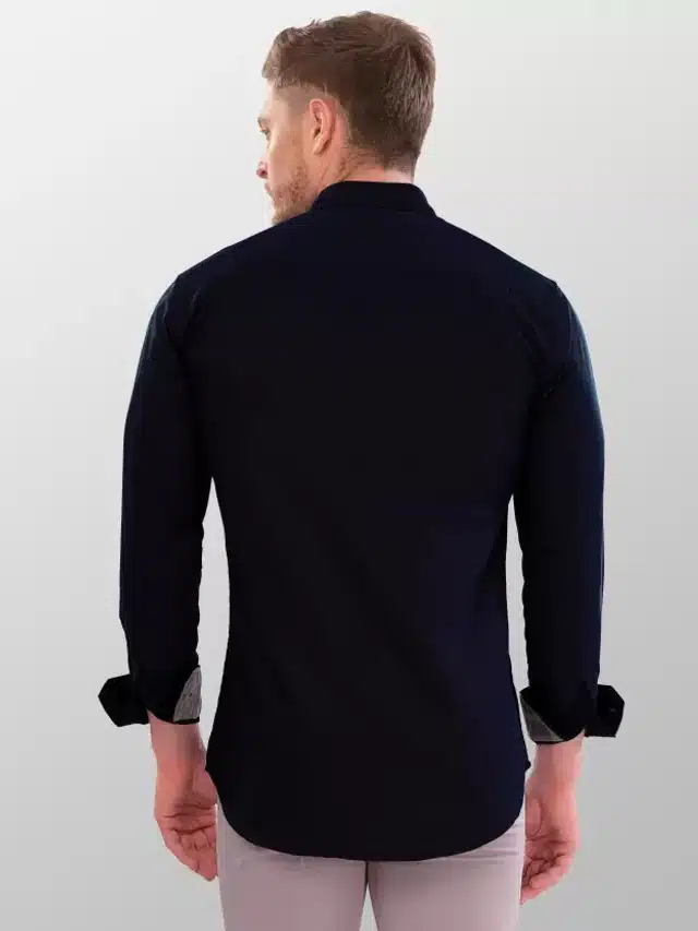 Full Sleeve Shirt for Men (Black, XL)