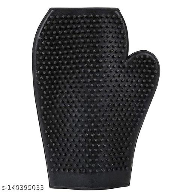 Rubber Bathing Glove for Pet (Black)