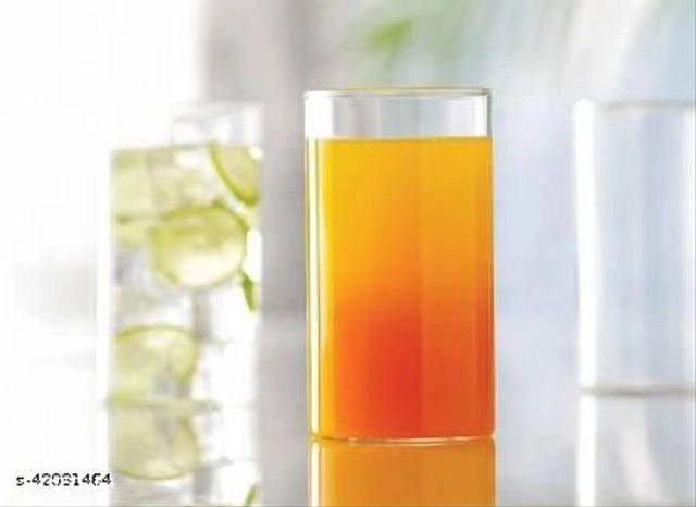 Plastic Water Glasses (Transparent, 300 ml) (Pack of 8)