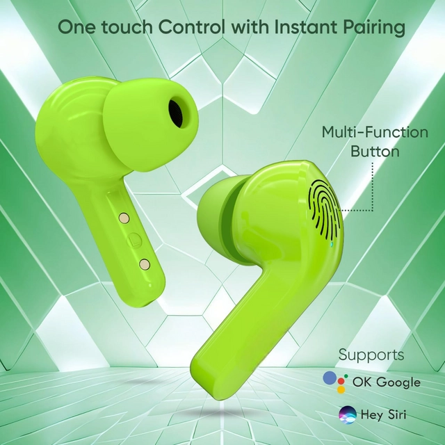 Bluetooth Earbuds with Charging Case (Green)