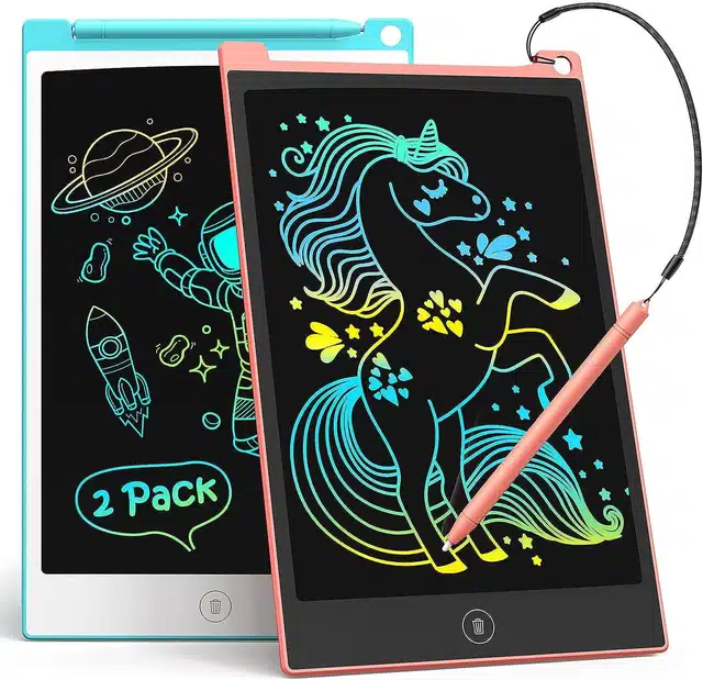 LCD Writing Graphic Tablets for Kids (Pack of 2) (Assorted, 8.5 Inches)