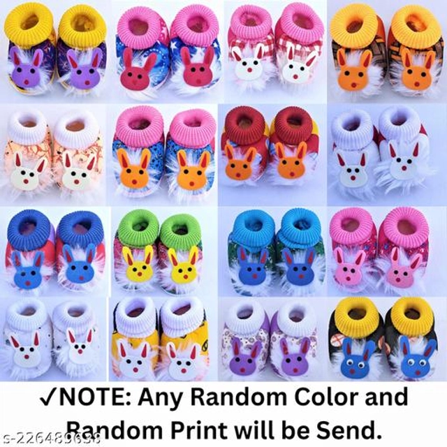 Shoes for Infants (Multicolor, 0-3 Months) (Pack of 6)