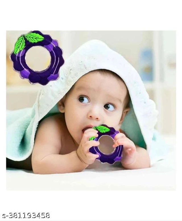 Silicone Teether with Fruit Nibbler (Multicolor, Set of 2)