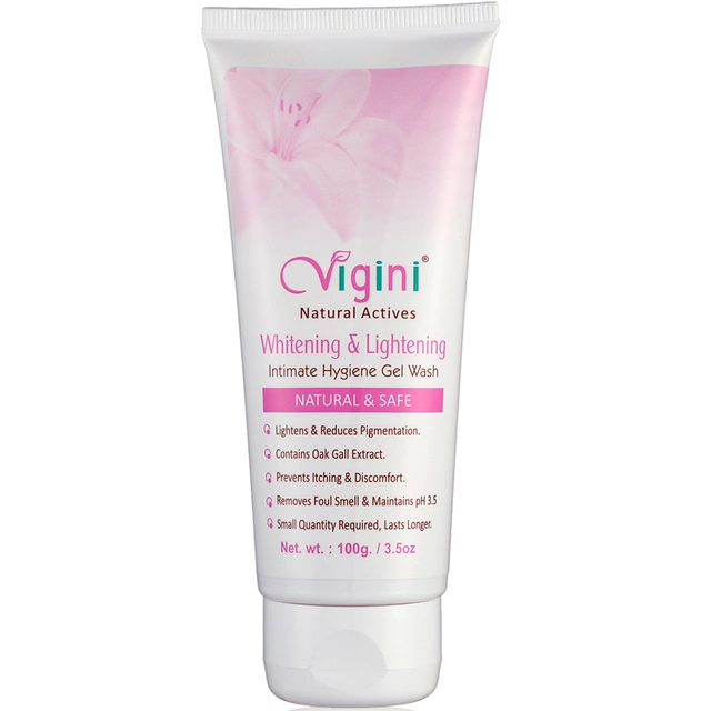 Vigini Whitening & Lightening Intimate Hygiene Gel Wash for Women (100 g)