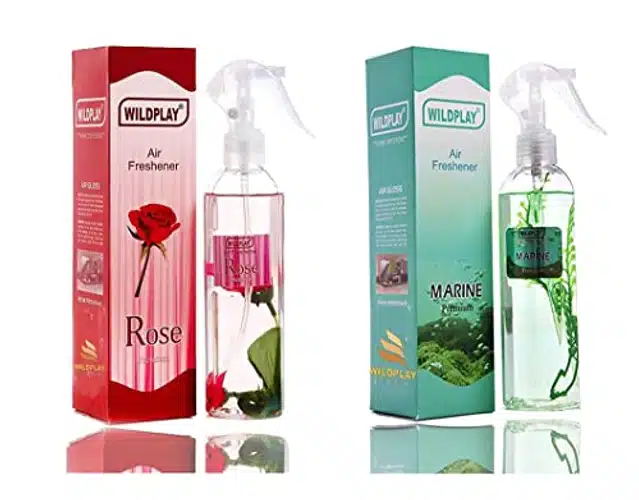 Wildplay Rose & Marine Room Air Freshener (Pack of 2, 250 ml)