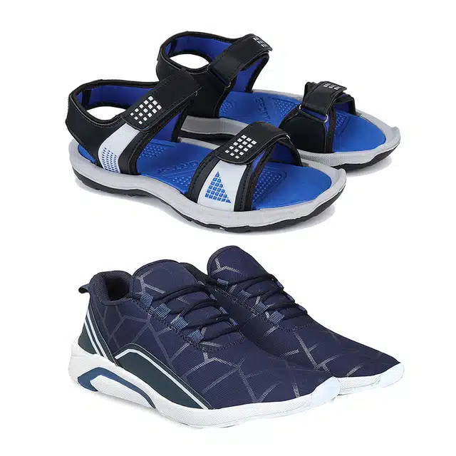 Sandals & Sports Shoes for Men (Pack of 2) (Multicolor, 6)