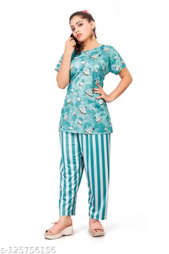 Nightsuits for Women (Blue, XL)